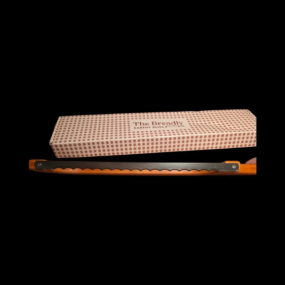 Earthly Bliss Breadly Bread Bow Knife Bamboo Handle & Stainless Steel‎ Blade